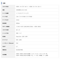 HDMIケーブル 1m 超極細タイプ（直径2.5mm） VV-SSHDMI010AA-B 1本 Vodaview