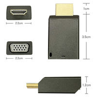HDMI-VGA 変換アダプター HDMI[オス]-VGA[メス] VV-HDAVGA-B-DO 1個 Vodaview