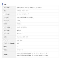 HDMIケーブル 3m 超極細タイプ（直径2.5mm） VV-SSHDMI030AA-B 1本 Vodaview