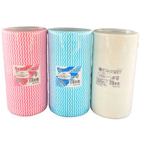 厚手60枚　抗菌カウンタークロス　ピンク　60カット 1ロール（60カット） シンメイ