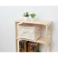 山善 YAMAZEN ナチュラルボックス フタ付 幅380×奥行250×高さ250mm コットンナチュラル YTC-TNBFL(CN) 1個（直送品）