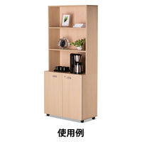 ARAN WORLD エイドス（EIDOS）TR収納 両開き上部オープン（展示棚仕様） ライトオーク 幅800×奥行400×高さ1822ｍｍ 1台（取寄品）