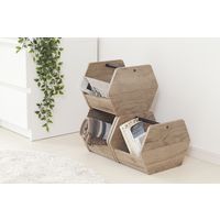 アイリスオーヤマ アイアンウッドボックス 3個セット ブラック/アッシュブラウン IWB3-222 1個