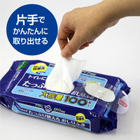 アクティ おしりふき トイレに流せる たっぷり使えるおしりふき 大容量 20cm×15cm 10パック（100枚入×10個）