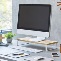 リヒトラブ　MDF机上台　スリム（幅500×奥行200mm）ナチュラル　A8002-35　1台