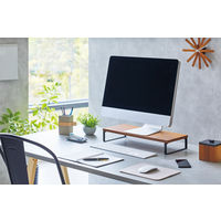 リヒトラブ　MDF机上台　スリム（幅500×奥行200mm）ブラウン　A8002-9　1台