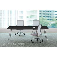 【組立設置込】プラス インテオ 会議テーブル 配線口無 スクエア形 中間ボックス脚 抗菌 4800×1400×720mm PW/P 1台（直送品）