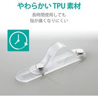 スマホバンド スマホベルト 貼り付けタイプ TPU ポリカーボネート 落下防止 柔らかい クリア P-STBCLCR エレコム 1個
