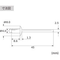 ブラインドリベット（丸頭）LST53　1箱（1000本） ロブテックス（直送品）