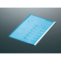 コクヨ　レールクリヤーホルダー＜カラーズ＞(PET)　A4タテ　約20枚収容　スカイブルー　　フ-TPC760B　1セット(20冊)