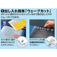 コクヨ　クリヤーブック（ウェーブカット・固定式）　A4タテ20ポケット　ピンク　ラ-T560P　5冊