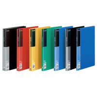 コクヨ クリヤーブック＜ベーシック＞ 固定式　A4タテ　40枚ポケット　赤　レッド　ラ-B40R　1セット（5冊）