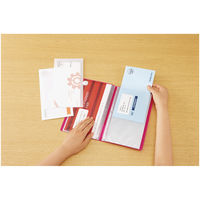 コクヨ（KOKUYO） クリヤーブック＜ノビータ＞ 固定式 長3封筒 20ポケット ピンク ラ-NR320P　1セット（10冊）（直送品）