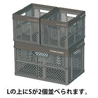 【折りたたみコンテナ】 天馬 Profix 折りたたみバスケットS_グレー 811000812 1個