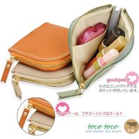 ランブリング 牛革・ペールカラーのアクセサリーポーチ!!　ピンク TC-2004PI 1個（直送品）