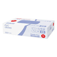 帝人フロンティア　ビニール手袋　パウダーフリー　Mサイズ　PVC-PF45-M　1箱（100枚入）（使い捨てグローブ）（わけあり品）