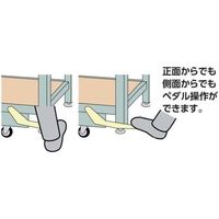 【車上渡し】山金工業 ペダル移動タイプワークテーブル耐荷重800kg塩ビシート天板 幅1800×奥行900×高さ725mm グリーン 1台（直送品）