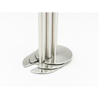 アスプルンド ベルトポールパーティション スタッキングベース 幅360×高さ864mm シルバー×レッド 277288 1セット（2台入）（直送品）