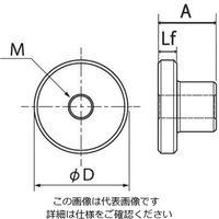 エスコ M4x 9.5mm ローレットナット(段付/ステンレス製) EA948BW-81 1セット(15個)（直送品）