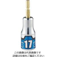 エスコ 17mm 電ドルソケット(ショート) EA612AA-17 1セット(5個)（直送品）