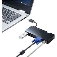 サンワサプライ USB3.2 Gen1モバイル ドッキングステーション USB-3H131BK 1個
