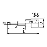 エスコ 1/2”DR/T40 [Torx]ビットソケット(イジリ止付) EA618KW-240 1セット(4個)（直送品）