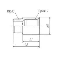 エスコ 呼20x30mm 持出しソケット(ステンレス製) EA469AZ-84 1セット(10個)（直送品）