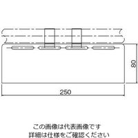 エスコ 80x250mm [パイプラック用]ラベルケース EA976AW-653A 1セット(10個)（直送品）