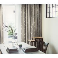 スミノエ デザインライフ セミオーダー カーテン シラカバ 2500×1850mm グレー １セット(2枚入)（直送品）