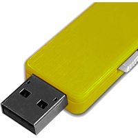 磁気研究所 USB2.0メモリースライド式 8GB イエロー HDUF127S8G2YL 1個（直送品）