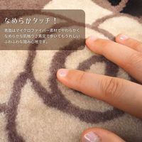 萩原 なめらかタッチ 玄関マット アイビーIII 450×750mm ベージュ 240604854 1枚（直送品）