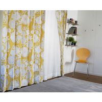 スミノエ デザインライフ セミオーダー カーテン イハナ 1300×900mm イエロー １セット(2枚入)（直送品）