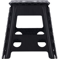 不二貿易 フォールディングステップスツール H39cm BK 86078 1個