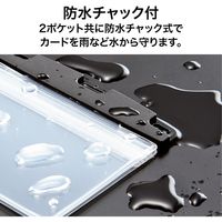 オープン工業 名札用ケース 2枚収納ソフトタイプ ヨコ名刺サイズ 10枚入 黒 NX-132-BK 1袋
