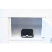 【車上渡し】仁張工作所 モディア 貴重品ロッカー 3列10段30人用 幅670×奥行240×高さ1600mm クリアホワイト 1台（直送品）