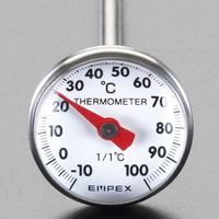 エスコ ー10 ゚C~100 ゚C バイメタル温度計 EA722CA-40 1セット(5個)（直送品）