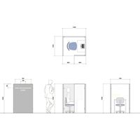 ユタカ Onefabrica パーテーション ブース 幅1000×奥行1200×高さ1500mm ベージュ EW-1N BEIGE 1台（直送品）