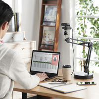 Webカメラ用スタンド WEBカメラ用フレキシブルアーム型スタンド UCAM-DSZARMBK 1個 エレコム（直送品）