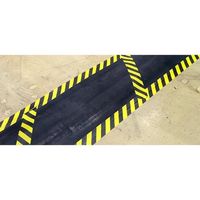 エスコ 50mmx25m 安全表示テープ(黄/黒) EA944SH-11 1セット(10巻)（直送品）