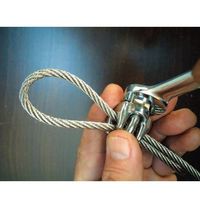 エスコ 8mm ワイヤーロープクリップ(ステンレス製) EA638RB-8 1セット(10個)（直送品）