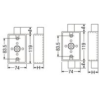 エスコ φ28mm 露出ボックス(VE管用/2方向)ベージュ EA940CS-87 1セット(10個)（直送品）