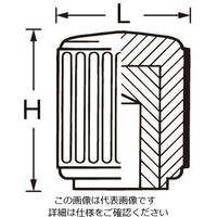 エスコ M4x10mm/15x15mm 雄ねじグリップノブ EA948AH-11A 1セット(40個)（直送品）
