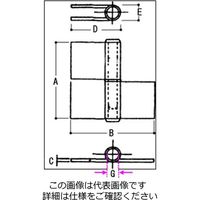 エスコ 76x 88 mm 鉄旗丁番(左勝手・溶接用/2枚) EA951BY-176 1セット(20枚:2枚×10袋)（直送品）