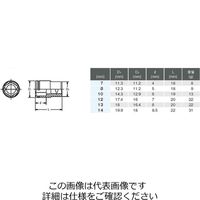 エスコ 1/4”DRx10mm ナットグリップソケット EA618AM-10 1セット(10個)（直送品）