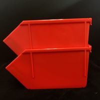 エスコ 127x200x100mm パーツトレー (赤色) EA957AD-107 1セット(15個)（直送品）