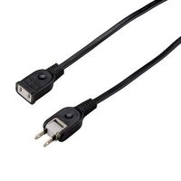 エスコ AC125V/15Ax 1m 延長コード(黒) EA815GM-12A 1セット(10本:1本×10個)（直送品）