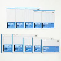 コクヨ 集計用紙B5縦 横罫幅6.5mm 33行 50枚 シヨ-30 1セット（10冊）