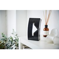 伊勢藤 ティッシュケース Bow ウッディブラック I-592 1セット(4個)（直送品）