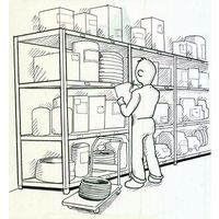 エスコ 1850x620x1800mm/4段 スチール棚 EA976C-64 1台（直送品）