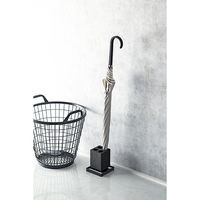 karari（カラリ） 珪藻土 アンブレラスタンド 4本用ストレート ブラック 傘立て 1個 アネスティカンパニー